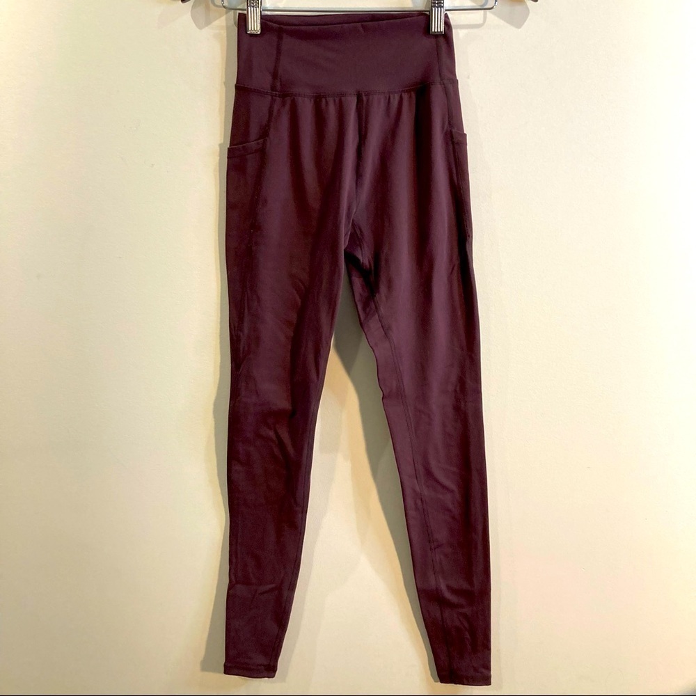 ALPHALETE Sz XS Alphalux High Waist  Plum Colour Leggings